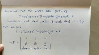 Irrotational vector field example [upl. by Reagen]