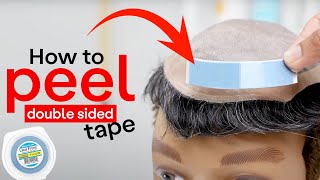 How to Properly Peel Double Sided Hairpiece Tape [upl. by Helfant956]