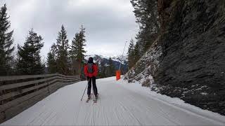 Switzerland  Skiing  Kleine Scheidegg to Grindelwald  First Time  Piste 22 amp 24  Blue [upl. by Iznik]