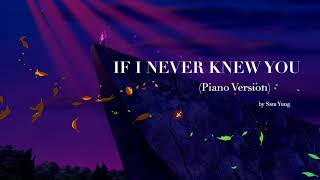 If I Never Knew You Piano Version  Pocahontas  by Sam Yung [upl. by Mharg]