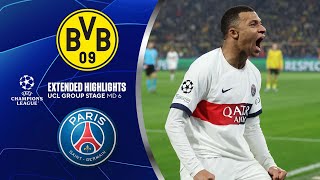 Borussia Dortmund vs PSG Extended Highlights  UCL Group Stage MD 6  CBS Sports Golazo [upl. by Berlauda]