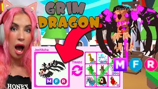 Затрейдила МЕГА НЕОН GRIM DRAGON  Обменяла новую легу в ADOPT ME ROBLOX [upl. by August]