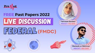 MDCAT Daily Test 23  Federal SZABMUFMDC Past Paper 2022  27th August Live Explanation [upl. by Znieh254]