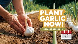 Planting Garlic in October for Zones 8 9 and 10  Ultimate Fall Gardening Guide [upl. by Tnahs]