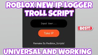 Roblox IP Logger Troll Script  Direct LinkPastebinMediaFire [upl. by Rohclem]