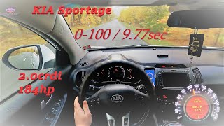 KIA Sportage 20crdi 184hp Test drive on Autobahn [upl. by Anivek]