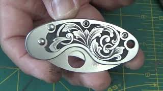 Hand Engraving a Spyderco Cricket Knife [upl. by Elvis]