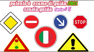 patente b esame di guida 2021 scuola guida Serie5 [upl. by Akimrej]