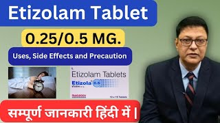 Etizolam Tablet 025 MG Uses in Hindi  Etizolam Tablet 05 MG Uses in Hindi [upl. by Glenna]