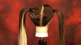 Wefted Extension Placement for Pigtail Styling  DoctoredLockscom [upl. by Sackey]