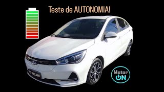 Teste de Autonomia no Caoa Chery Arrizo 5e Confira [upl. by Sokil]