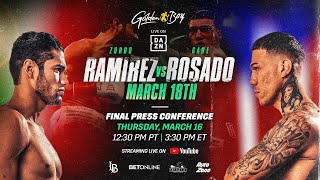 ZURDO RAMIREZ VS GABE ROSADO FINAL PRESS CONFERENCE [upl. by Alvita]