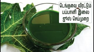 டெங்குவை விரட்டும் பப்பாளி இலை ஜூஸ் செய்முறை  Home Remedy for Dengue Fever [upl. by Izy]