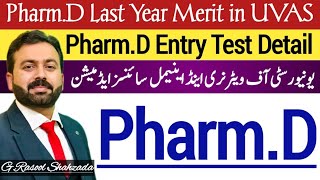 Pharm D Fall Admission 2024  UVAS Lahore  Pharm D last Year Merit [upl. by Bandeen]