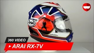 Arai RX7V EVO Pedrosa Spirit Gold Helmet [upl. by Anauqed776]