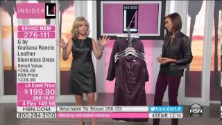 G by Giuliana Rancic Leather Sleeveless Dress [upl. by Eenel]