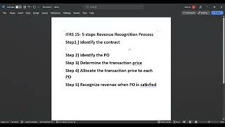 IFRS 15 5 steps Revenue Recognition English Version [upl. by Schuler]