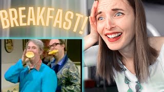 REACTING TO MORECAMBE amp WISE  The Breakfast Sketch [upl. by Elleinet]