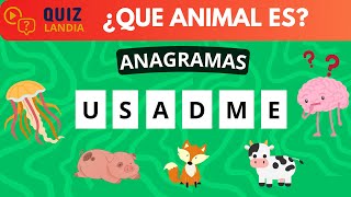 Ordena las letras y adivina el animal 🦒🦣🤔  Anagrama de Animales  QuizLandia [upl. by Eed]