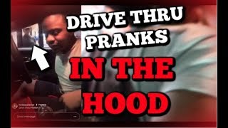 Extreme Drive Thru Pranks in the Hood Gone Wrong‼️ 👮🏾‍♂️Police called [upl. by Ynaiffit]