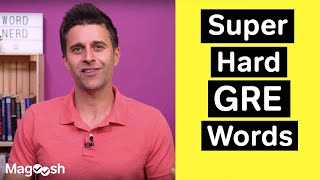 Super Hard GRE Words  GRE Vocabulary Wednesday [upl. by Steck]