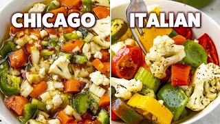 How to Make Giardiniera  ChicagoStyle Vs Italian [upl. by Wilek]