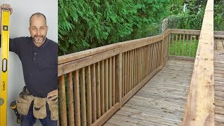 DIY DECK Part 6  Building Deck Railings [upl. by Rayle]