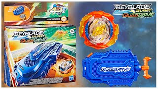 NEW HASBRO Cyclone Fury String Launcher Set UNBOXING BEYBLADE BURST QUAD DRIVE [upl. by Nemsaj]