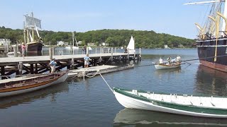 Singing While Docking the Whaling Boat in Mystic Seaport CT [upl. by Yelnoc]