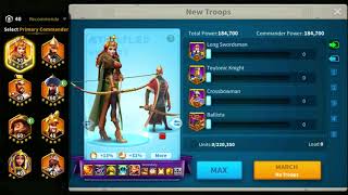 Sun Tzu amp Eulji Mundeok VS Sun Tzu amp Joan of Ark commander test Rise of Kingdoms 50k troops [upl. by Biel54]