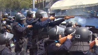 Protestors open fire on Thai security forces [upl. by Montague295]