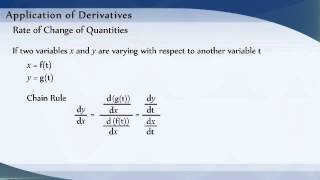 62 Application of DerivativesRate of Change of Quantities [upl. by Olgnaed]