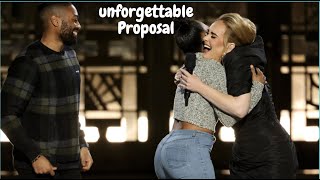 Adele helps a fan propose to his girlfriend [upl. by Tench]