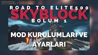 Hypixel Skyblock  Mod Kurulumları ve Ayarları  Road to elite500 1 [upl. by Nosnirb]