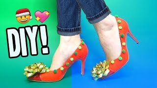 DIY Papuci Trazniti Pentru Craciun si Revelion 👠🎄❄️ [upl. by Tzong]