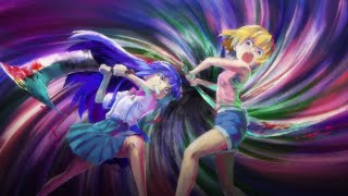 Rika VS Satoko Full Rooftop Fight  Higurashi Sotsu [upl. by Eetsim192]