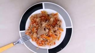 Arroz salvaje con vegetales y setas  vegetariano [upl. by Ayhtak]