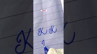 K Writing in Cursive Writing Style  Capital K in Handwriting shorts calligraphy writing [upl. by Alves]