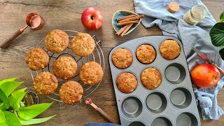 The BEST Apple Muffins Recipe  Soft amp Moist Apple Muffin [upl. by Zebedee]