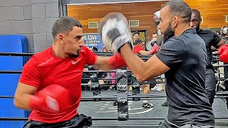 ANESONGIB LANDING CONCUSSIVE PUNCHES amp SHOWS CRAZY POWER IN WORKOUT FOR AUSTIN MCBROOM [upl. by Atikel]