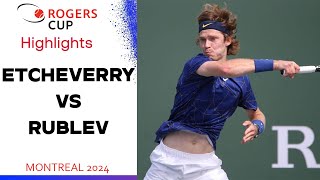 Andrey Rublev vs Tomas Martin Etcheverry HIGHLIGHTS  Montreal 2024 [upl. by Ylrak]