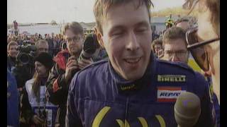 Colin McRae winning the WRC Championship title in 1995 [upl. by Adniralc]