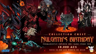 AQW 2023 Nulgath Collection Chest  Nulgath BirthdayDay  AQW Jan 2023 [upl. by Etsirk188]