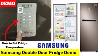 Samsung Double Door Fridge Demo ⚡️ How To Set Samsung Fridge Temperature Review Demo [upl. by Ahsienaj848]