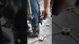 Installation process of stainless steel rope mesh buckle [upl. by Suidualc136]