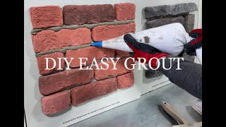 EASY MORTAR JOINT HOW TO GROUT BRICKS AND STONES [upl. by Yecies]