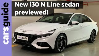 Hyundai i30 N Line sedan Elantra 2021 revealed Is it better looking than a Subaru WRX [upl. by Corin]