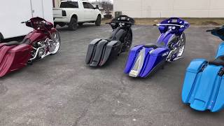 FOUR 30” Turbo Harley Big Wheel Baggers by F Bomb Baggers Custom Harley Baggers [upl. by Ramgad]