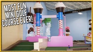 THE BEST AND MOST FUN MINI GOLF COURSE EVER  THE CRAZIEST HOLES IN ONE  Brooks Holt [upl. by Zsamot]