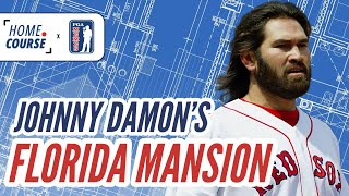 Johnny Damons 30000 Sq Ft INSANE Mansion [upl. by Annoynek]